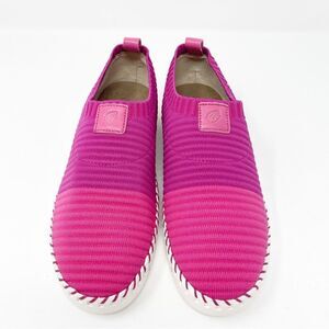 J.Renee @Play Donnia Slip-On Fuchsia‎ Pink Knit Memory Foam Sneakers 7